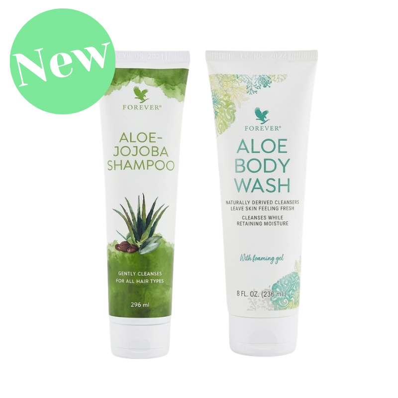 Forever Doucheset met Aloe-Jojoba Shampoo en Aloe Body Wash