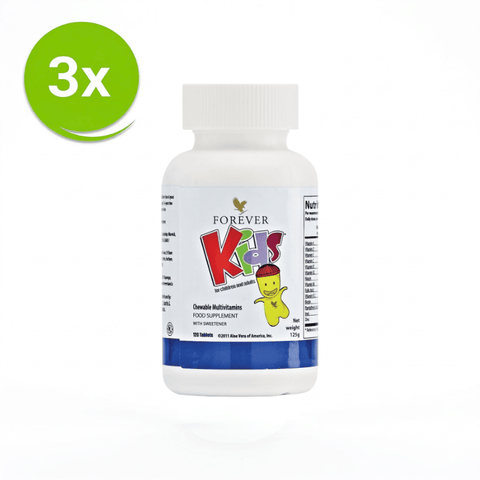 Forever Kids 3 pack voordeelbundel met multivitamine kauwtabletten voor gezin