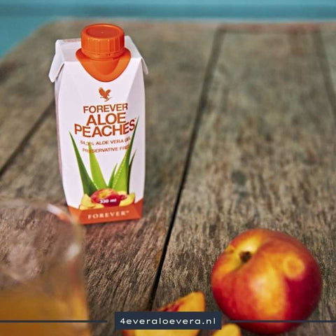 Geniet van de Natuurlijke Zoetheid en Voedingskracht van Forever Aloe Peaches Mini!