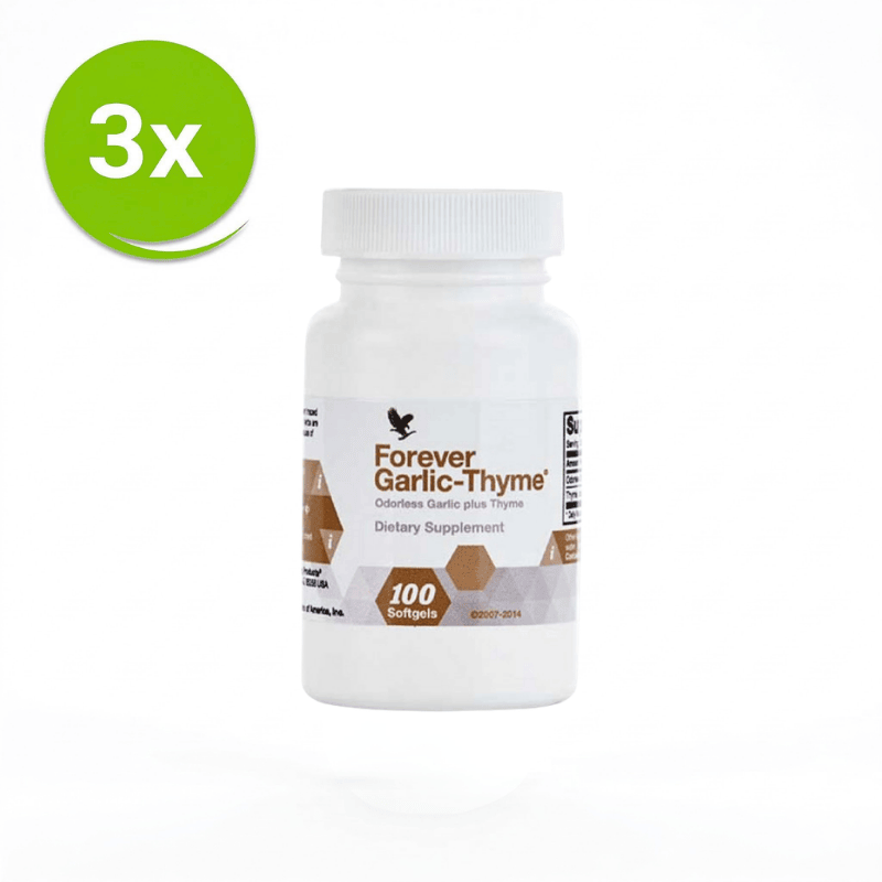 Forever Knoblauch-Thymian 3er Vorteilspaket mit geruchlosem Knoblauch und Thymian