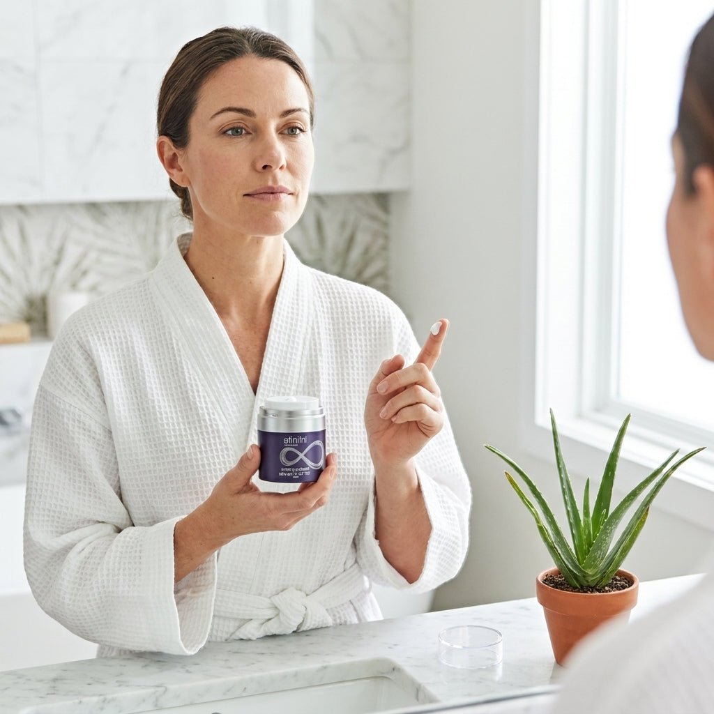 Infinite by Forever Restoring Crème supports soft and supple skin