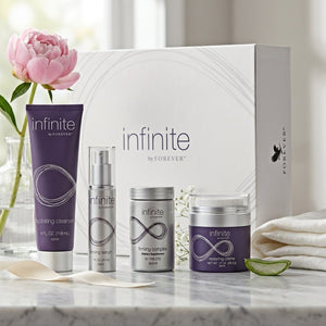 Experience timeless beauty and ultimate hydration with forever infinite set 
