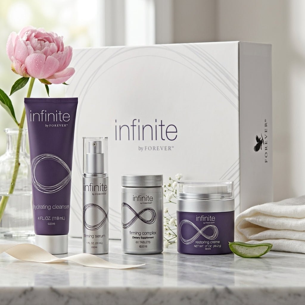 Experience timeless beauty and ultimate hydration with forever infinite set 