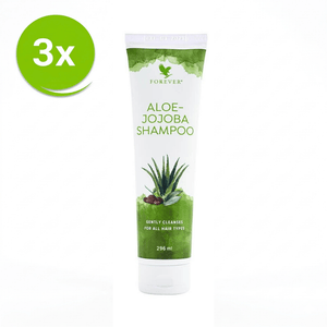 Aloe Jojoba Shampoo 3-pack value bundle with aloe vera and jojoba