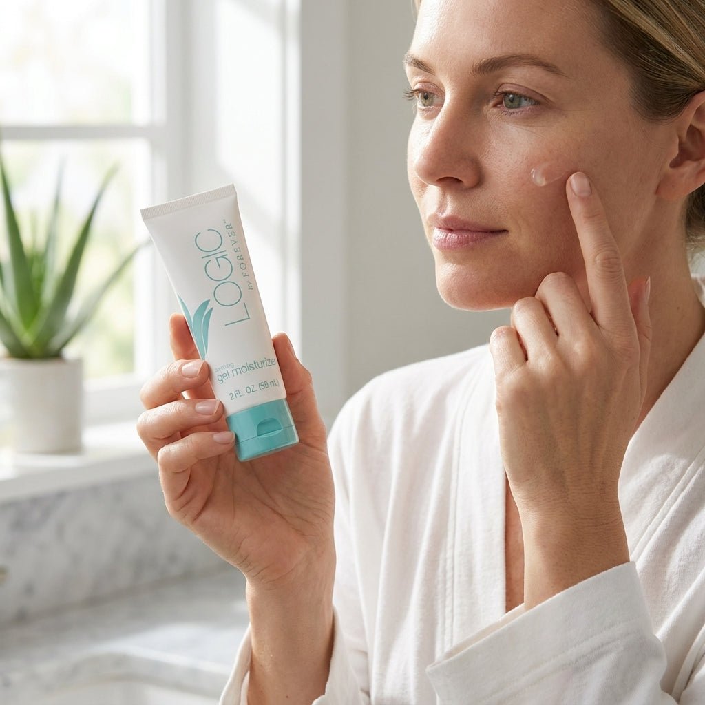 Logic by Forever™ Soothing Gel Moisturizer per una pelle morbida ed elastica