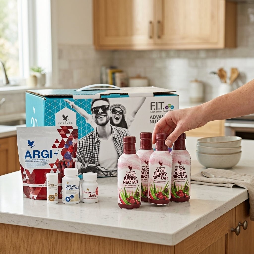 Forever Vital5 Berry Nectar combinazione di frullati, integratori e aloe vera